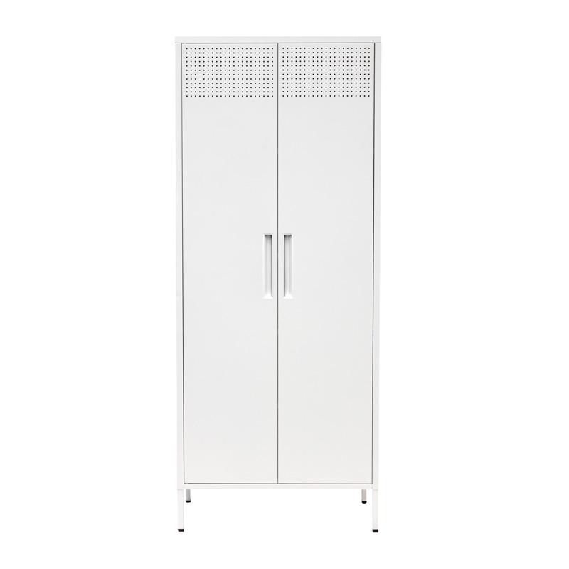 ΜΕΤΑΛΛΙΚΗ ΝΤΟΥΛΑΠΑ Levi ΛΕΥΚΟ ΧΡΩΜΑ 70x35x170εκ - Image 3