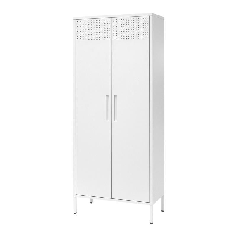 ΜΕΤΑΛΛΙΚΗ ΝΤΟΥΛΑΠΑ Levi ΛΕΥΚΟ ΧΡΩΜΑ 70x35x170εκ - Image 5