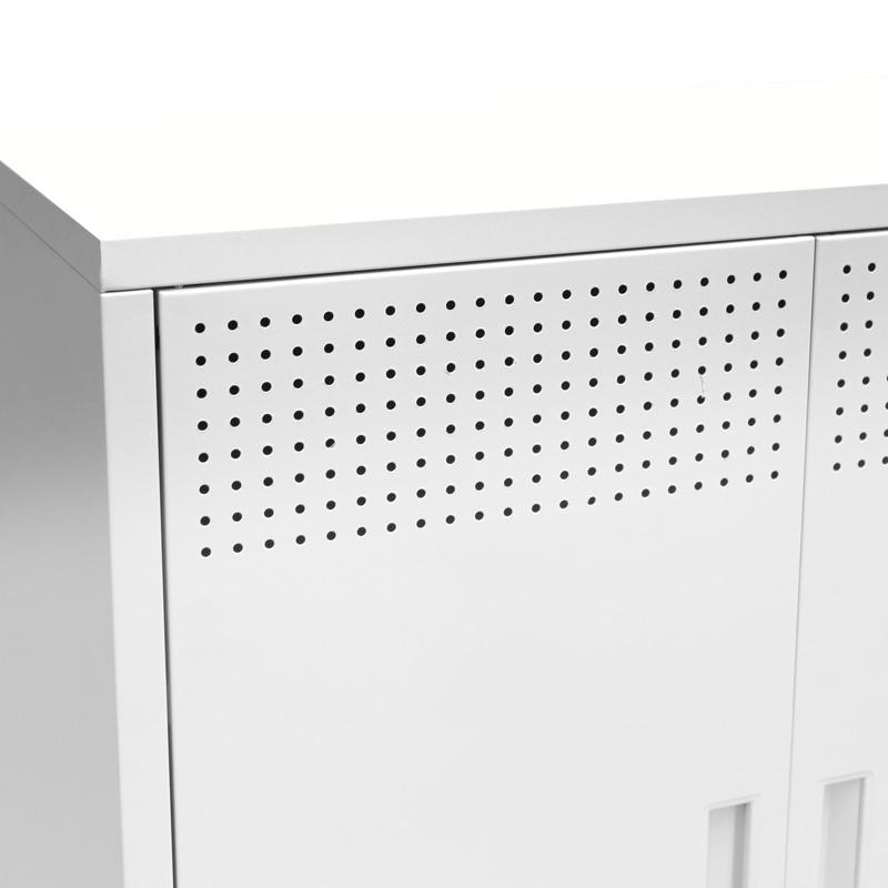 ΜΕΤΑΛΛΙΚΗ ΝΤΟΥΛΑΠΑ Levi ΛΕΥΚΟ ΧΡΩΜΑ 70x35x170εκ - Image 6