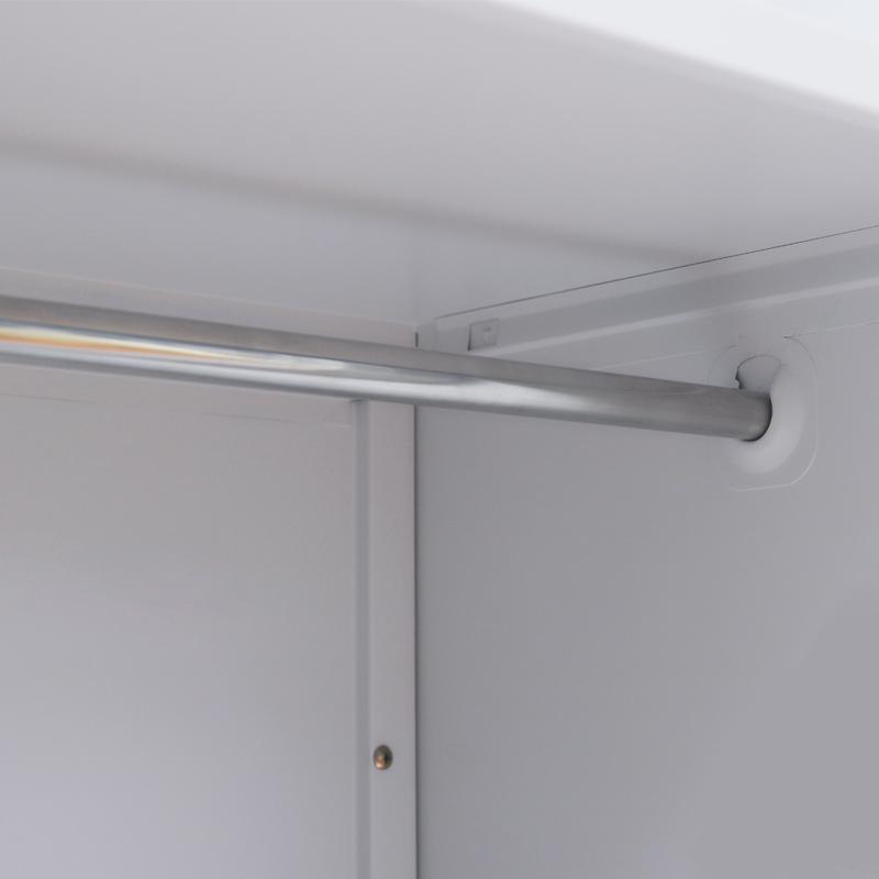 ΜΕΤΑΛΛΙΚΗ ΝΤΟΥΛΑΠΑ Valja ΛΕΥΚΟ ΧΡΩΜΑ 90x45x190εκ - Image 7