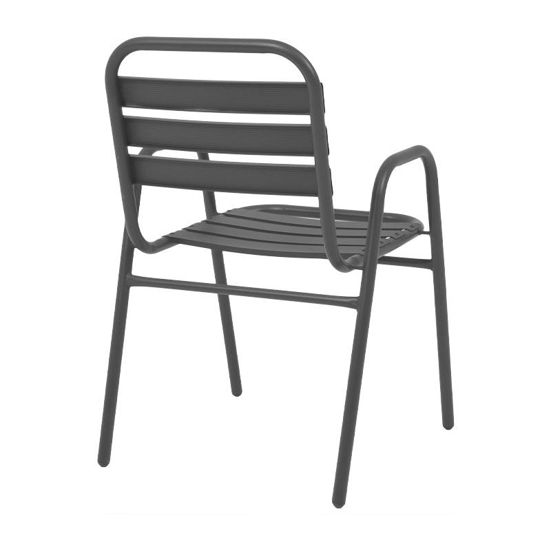 ΜΕΤΑΛΛΙΚΗ ΠΟΛΥΘΡΟΝΑ ΚΗΠΟΥ 004 ΓΚΡΙ 53x58x78εκ - Image 4