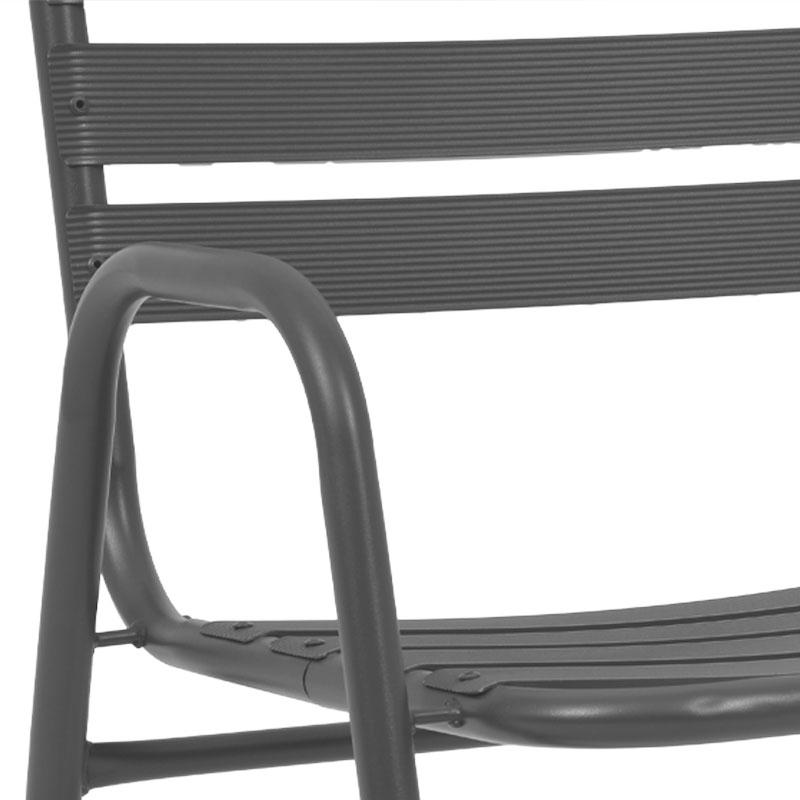 ΜΕΤΑΛΛΙΚΗ ΠΟΛΥΘΡΟΝΑ ΚΗΠΟΥ 004 ΓΚΡΙ 53x58x78εκ - Image 6