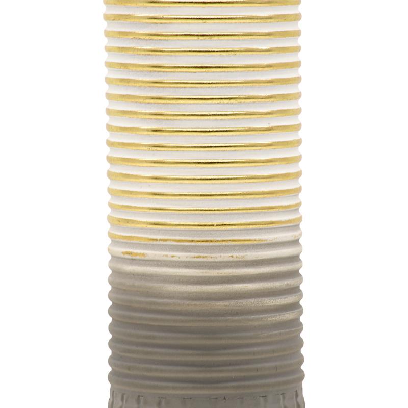 ΜΕΤΑΛΛΙΚΟ ΒΑΖΟ ΔΑΠΕΔΟΥ FL045 ΧΡΥΣΟ ΑΣΗΜΙ ΧΡΩΜΑ 15x87εκ - Image 3