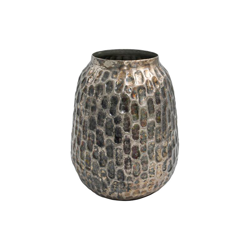 ΜΕΤΑΛΛΙΚΟ ΔΙΑΚΟΣΜΗΤΙΚΟ ΒΑΖΟ FL1000 ΑΝΤΙΚΕ ΑΣΗΜΙ ΧΡΩΜΑ 18x22εκ