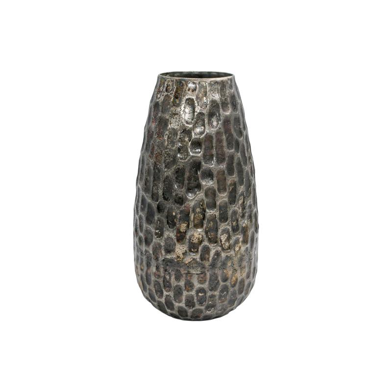 ΜΕΤΑΛΛΙΚΟ ΔΙΑΚΟΣΜΗΤΙΚΟ ΒΑΖΟ FL1110 ΑΝΤΙΚΕ ΑΣΗΜΙ ΧΡΩΜΑ 19x30εκ