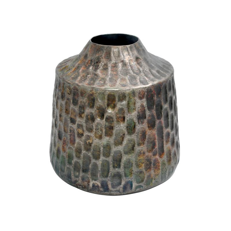 ΜΕΤΑΛΛΙΚΟ ΔΙΑΚΟΣΜΗΤΙΚΟ ΒΑΖΟ FL1110 ΑΝΤΙΚΕ ΑΣΗΜΙ ΧΡΩΜΑ 23x21εκ