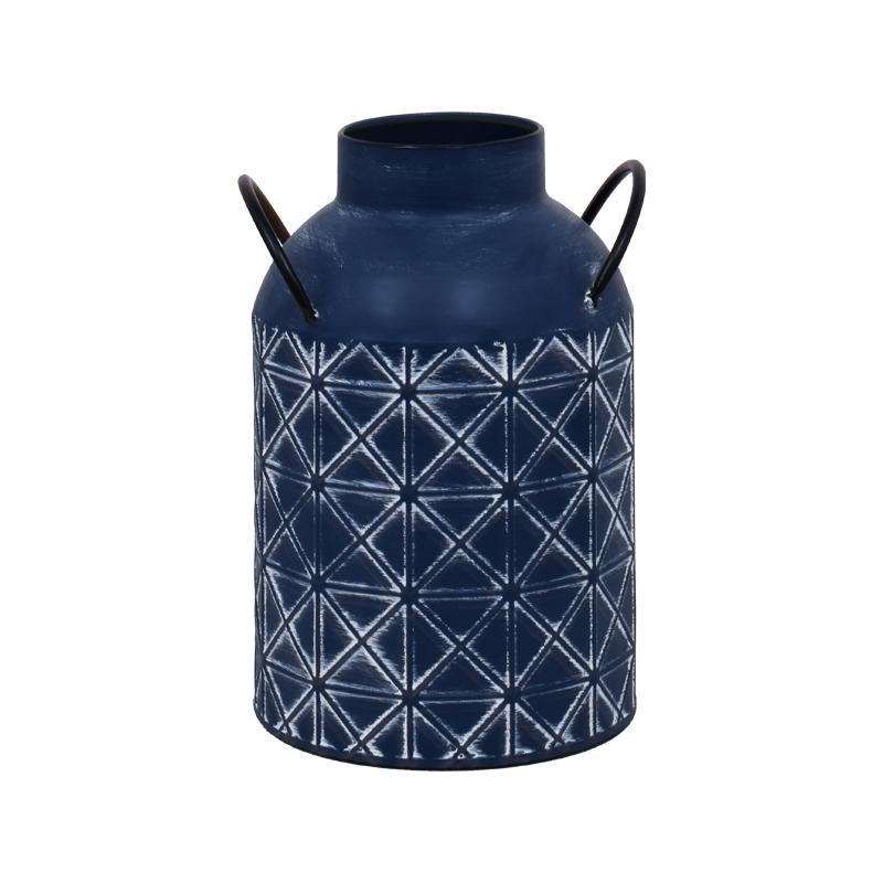 ΜΕΤΑΛΛΙΚΟ ΔΙΑΚΟΣΜΗΤΙΚΟ ΒΑΖΟ ΜΠΛΕ ΧΡΩΜΑ 21x17,5x27,5εκ sls