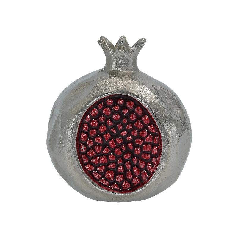 ΜΕΤΑΛΛΙΚΟ ΔΙΑΚΟΣΜΗΤΙΚΟ ΡΟΔΙ Pomegranate ΝΙΚΕΛ-ΚΟΚΚΙΝΟ ΧΡΩΜΑ 13x10x13εκ