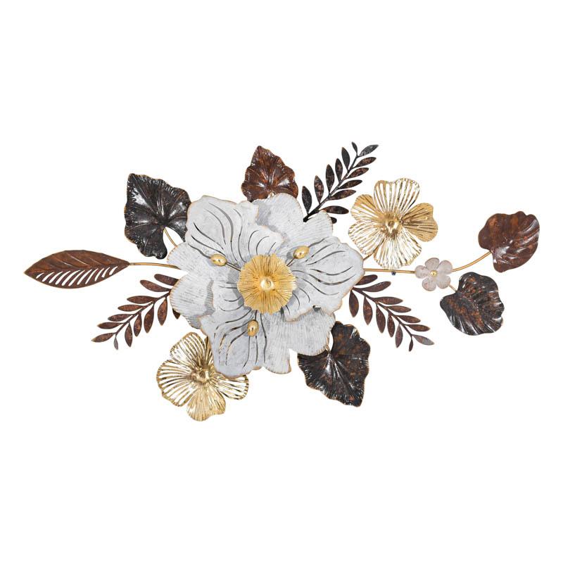 ΜΕΤΑΛΛΙΚΟ ΔΙΑΚΟΣΜΗΤΙΚΟ ΤΟΙΧΟΥ FL0433 ΜΠΡΟΝΖΕ-ΛΕΥΚΟ-ΧΡΥΣΟ ΧΡΩΜΑ 90x6x48εκ