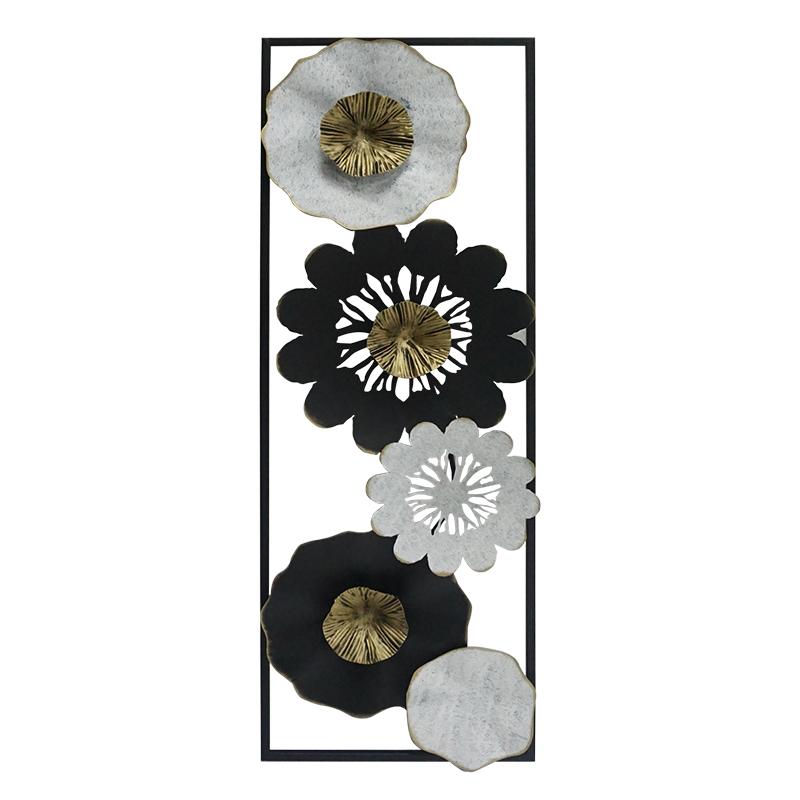 ΜΕΤΑΛΛΙΚΟ ΔΙΑΚΟΣΜΗΤΙΚΟ ΤΟΙΧΟΥ Leafs FL097 ΜΑΥΡΟ-ΧΡΥΣΟ-ΓΚΡΙ ΧΡΩΜΑ 31x4x90εκ