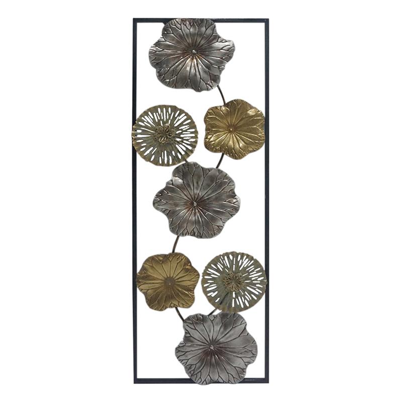 ΜΕΤΑΛΛΙΚΟ ΔΙΑΚΟΣΜΗΤΙΚΟ ΤΟΙΧΟΥ Leafs FL615 ΧΡΥΣΟ-ΓΚΡΙ ΧΡΩΜΑ 31x3x90εκ