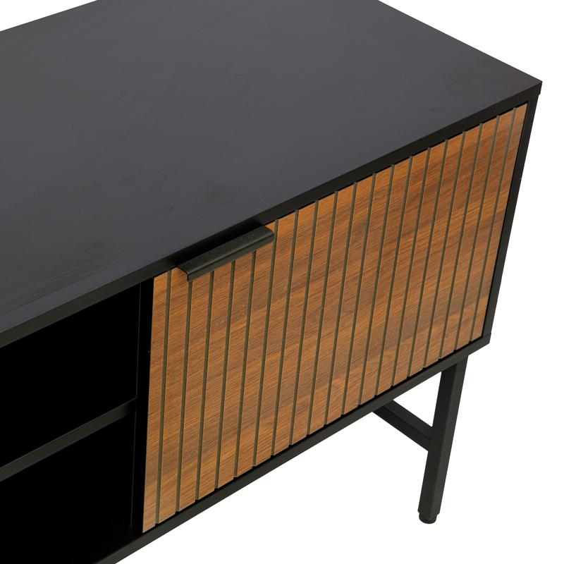 ΜΕΤΑΛΛΙΚΟ ΕΠΙΠΛΟ ΤΗΛΕΟΡΑΣΗΣ FL2405 ΜΑΥΡΟ-ΚΑΦΕ ΧΡΩΜΑ 150x40x60εκ - Image 5