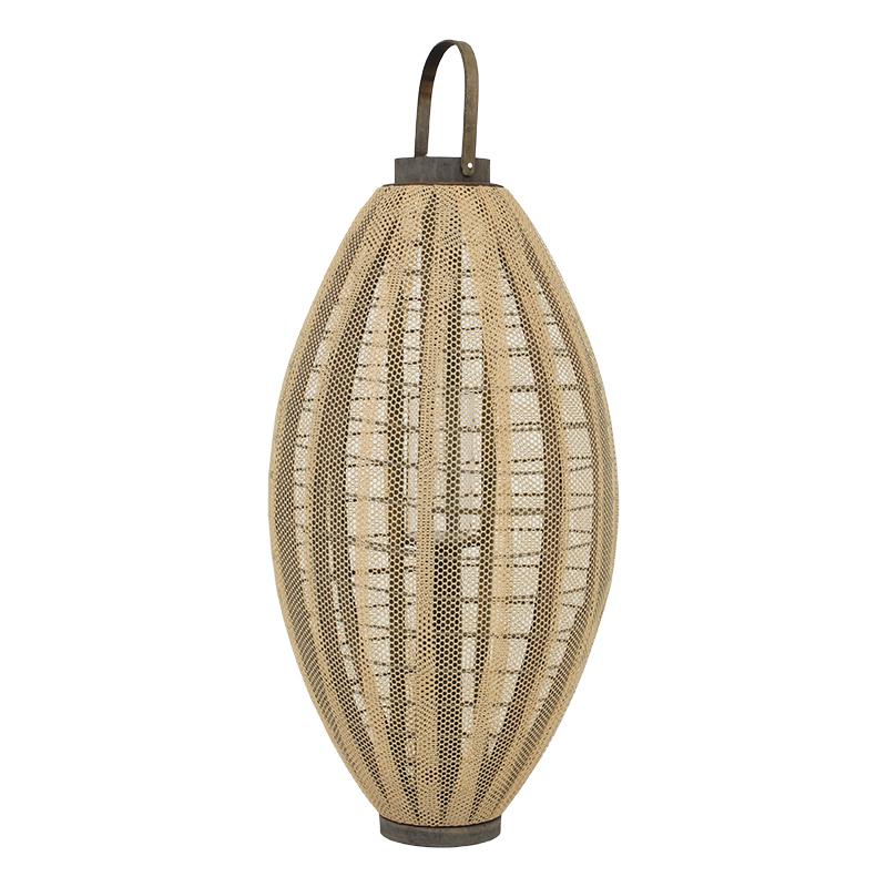 ΜΕΤΑΛΛΙΚΟ ΦΑΝΑΡΙ FL87 ΜΑΥΡΟ-ΜΠΕΖ ΧΡΩΜΑ 38x80εκ