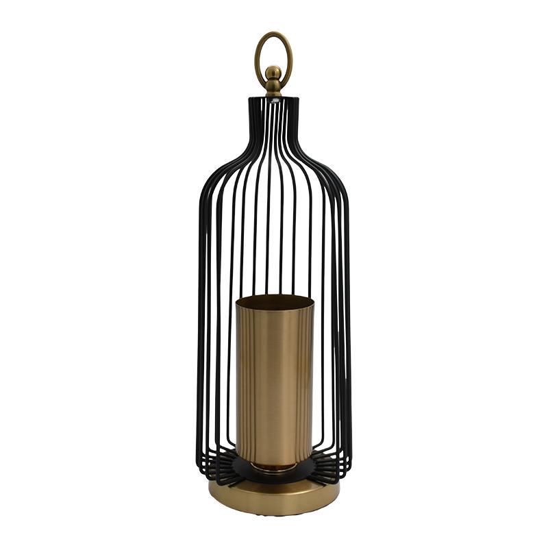 ΜΕΤΑΛΛΙΚΟ ΚΗΡΟΠΗΓΙΟ FL8478 ΜΑΥΡΟ-ΜΠΡΟΝΖΕ ΧΡΩΜΑ 17x17x50εκ