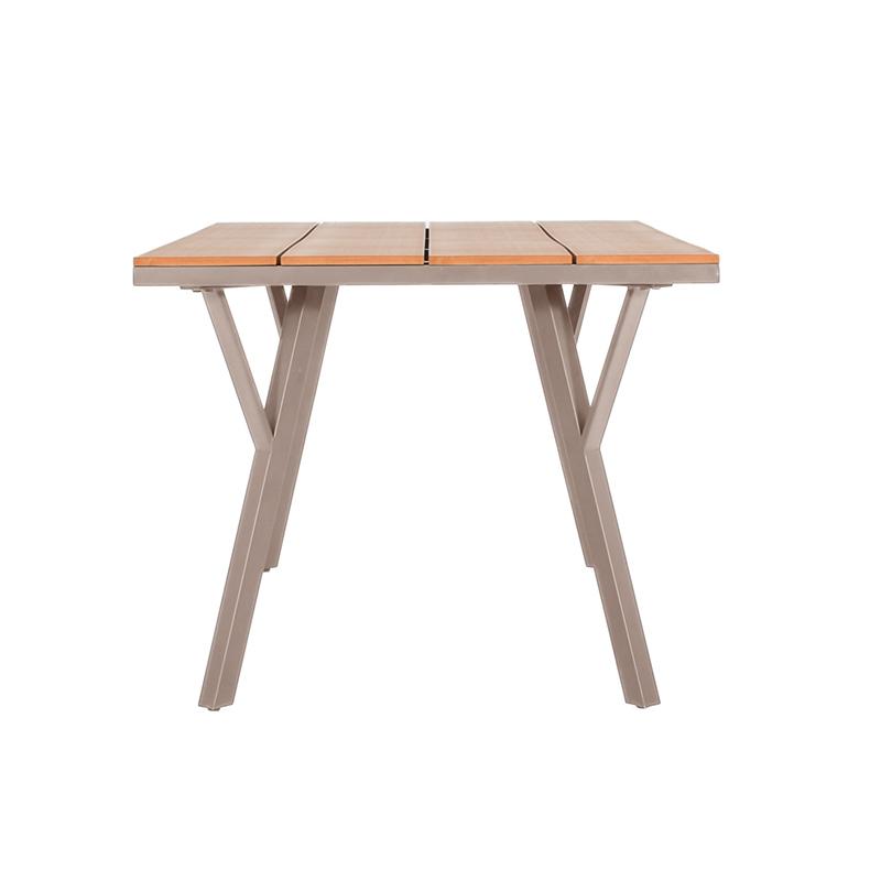 ΜΕΤΑΛΛΙΚΟ ΤΡΑΠΕΖΙ ΚΗΠΟΥ FL6514 ΜΕ ΕΠΙΦΑΝΕΙΑ POLYWOOD ΧΡΩΜΑ ΜΠΕΖ 160x91x72εκ s.of - Image 4