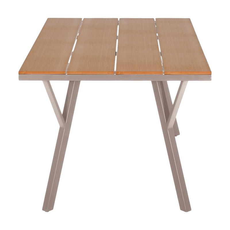 ΜΕΤΑΛΛΙΚΟ ΤΡΑΠΕΖΙ ΚΗΠΟΥ FL6514 ΜΕ ΕΠΙΦΑΝΕΙΑ POLYWOOD ΧΡΩΜΑ ΜΠΕΖ 160x91x72εκ s.of - Image 5