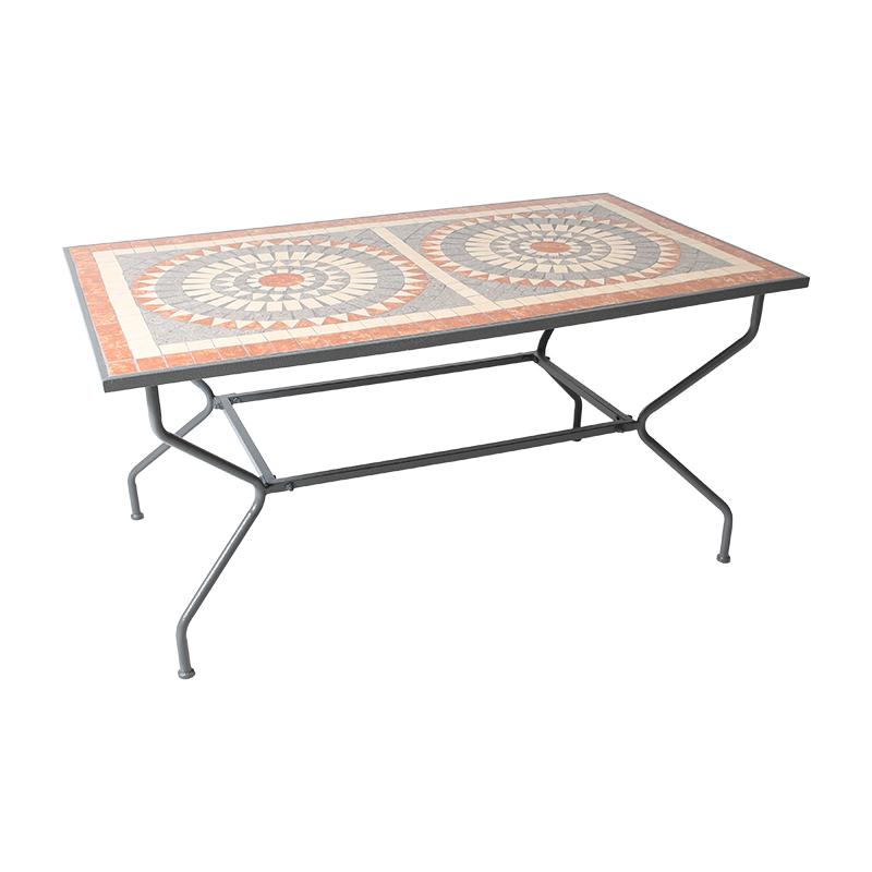 ΜΕΤΑΛΛΙΚΟ ΤΡΑΠΕΖΙ ΚΗΠΟΥ "Francisco" ΜΑΥΡΟ ΧΡΩΜΑ 120x70x70εκ