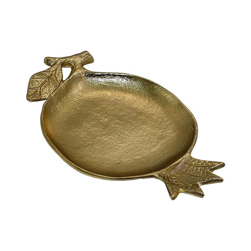 ΜΕΤΑΛΛΙΚΟΣ ΔΙΑΚΟΣΜΗΤΙΚΟΣ ΔΙΣΚΟΣ ΡΟΔΙ Pomegranate ΧΡΥΣΟ ΧΡΩΜΑ 26x16x4εκ