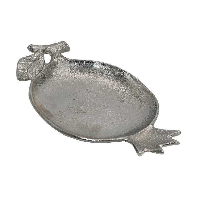 ΜΕΤΑΛΛΙΚΟΣ ΔΙΑΚΟΣΜΗΤΙΚΟΣ ΔΙΣΚΟΣ ΡΟΔΙ Pomegranate ΝΙΚΕΛ ΧΡΩΜΑ 26x16x4εκ