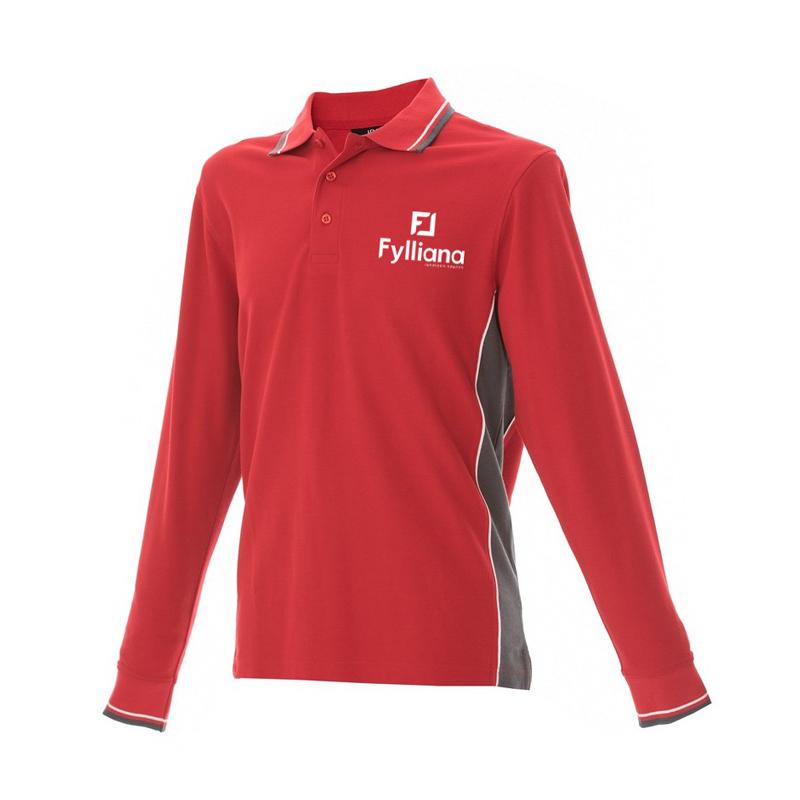 ΜΠΛΟΥΖΑ POLO UNISEX ΚΟΚΚΙΝΟ-ΓΚΡΙ ΧΡΩΜΑ