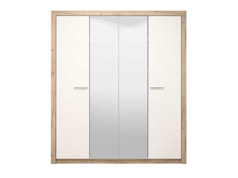 ΝΤΟΥΛΑΠΑ Astor 4K2O Grey Oak -Λευκή Λάκα 179.5x55.5x204εκ - Image 3