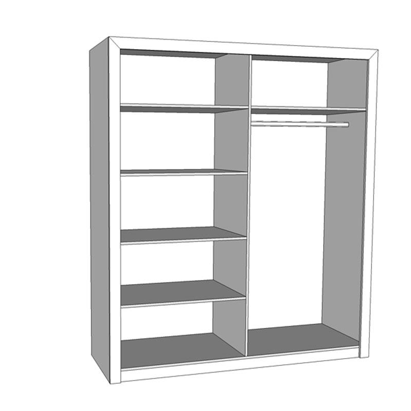 ΝΤΟΥΛΑΠΑ Astor 4K2O Grey Oak -Λευκή Λάκα 179.5x55.5x204εκ - Image 5