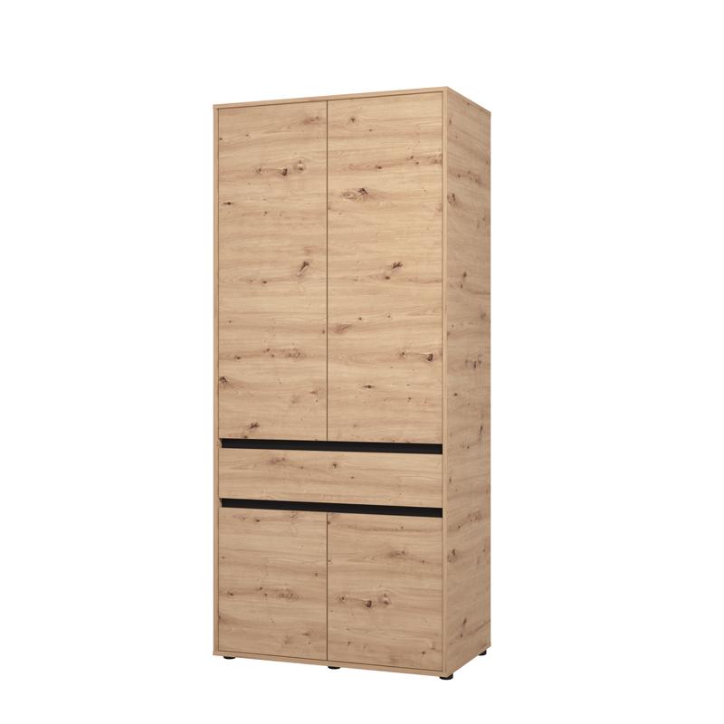 ΝΤΟΥΛΑΠΑ CORBETT 2K1F h211 ARTISAN OAK/ΜΑΥΡΟ ΜΑΤ ΧΡΩΜΑ 93x55x211εκ - Image 5