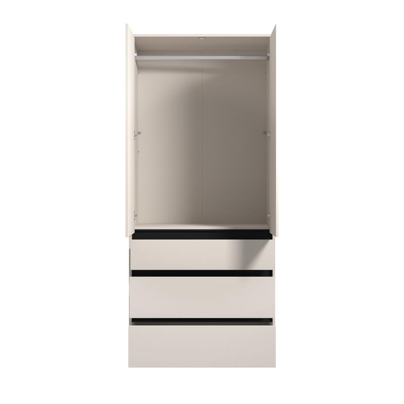 ΝΤΟΥΛΑΠΑ CORBETT 2K3F h211 CASHMERE/ΜΑΥΡΟ ΜΑΤ ΧΡΩΜΑ 93x55x211εκ - Image 4