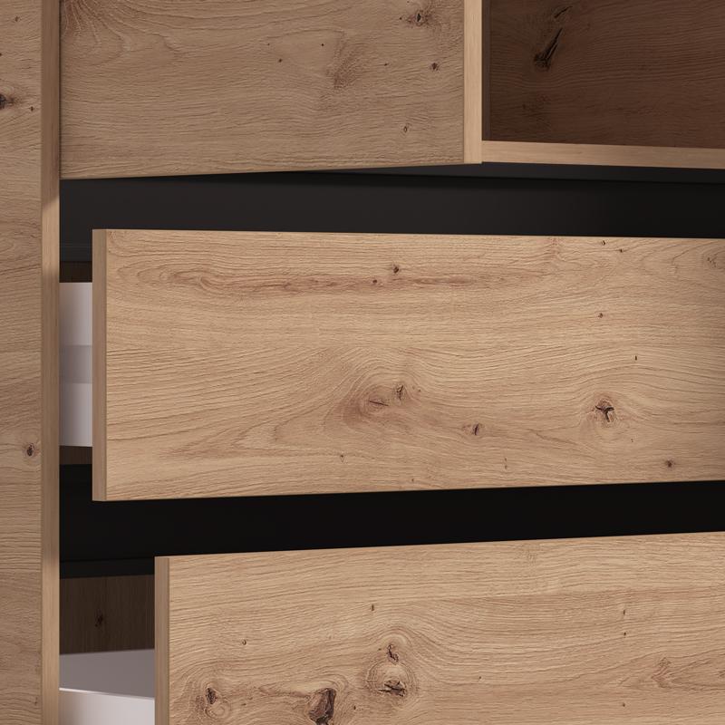 ΝΤΟΥΛΑΠΑ CORBETT 3K3F1O h211 ARTISAN/ΜΑΥΡΟ ΜΑΤ ΧΡΩΜΑ 138x55x211εκ - Image 6