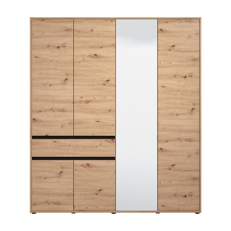ΝΤΟΥΛΑΠΑ CORBETT 4K1F1O h211 ARTISAN OAK/ΜΑΥΡΟ ΜΑΤ ΧΡΩΜΑ 183x55x211εκ - Image 3