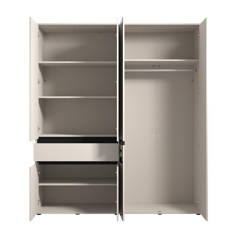 ΝΤΟΥΛΑΠΑ CORBETT 4K1F1O h211 CASHMERE/ΜΑΥΡΟ ΜΑΤ ΧΡΩΜΑ 183x55x211εκ - Image 4