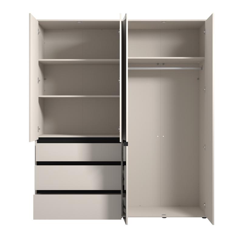 ΝΤΟΥΛΑΠΑ CORBETT 4K3F1O h211 CASHMERE/ΜΑΥΡΟ ΜΑΤ ΧΡΩΜΑ 183x55x211εκ - Image 4