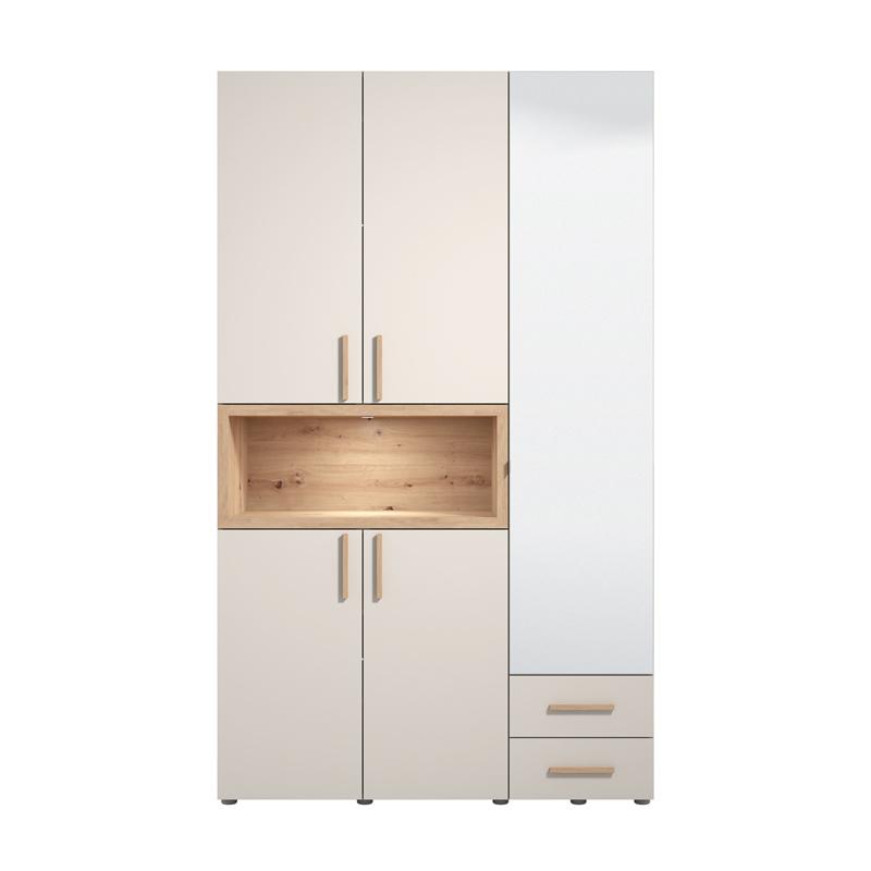 ΝΤΟΥΛΑΠΑ DONALD 3K2F1O h227 CASHMERE/ARTISAN OAK ΧΡΩΜΑ 135x57x227εκ - Image 4