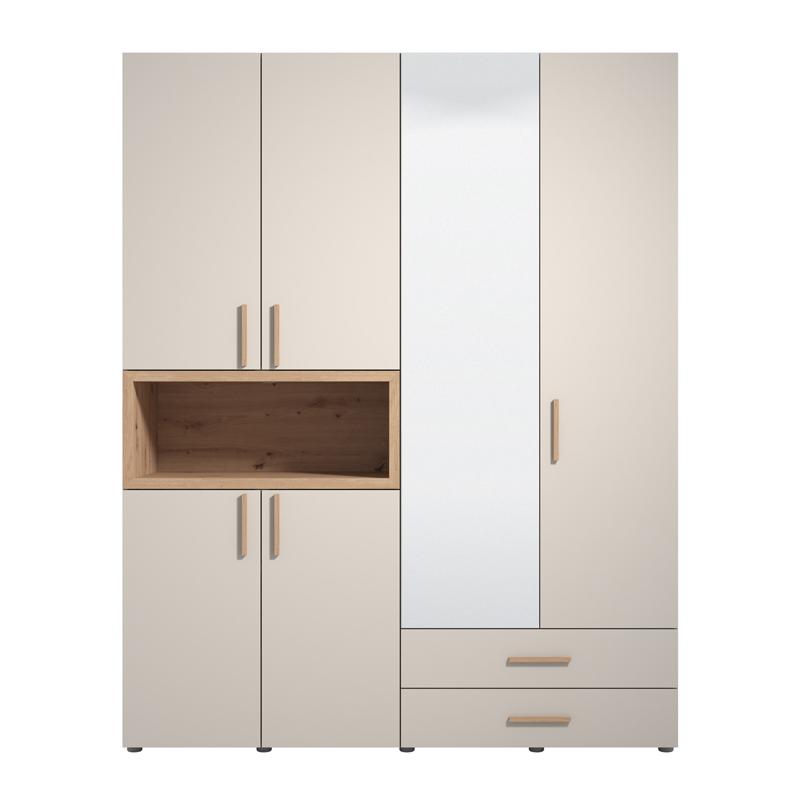 ΝΤΟΥΛΑΠΑ DONALD 4K2F1O h227 CASHEMERE/ARTISAN OAK ΧΡΩΜΑ 179x57x227εκ - Image 3
