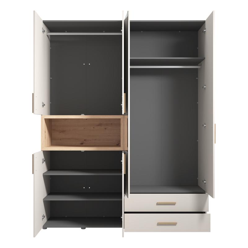 ΝΤΟΥΛΑΠΑ DONALD 4K2F1O h227 CASHEMERE/ARTISAN OAK ΧΡΩΜΑ 179x57x227εκ - Image 5