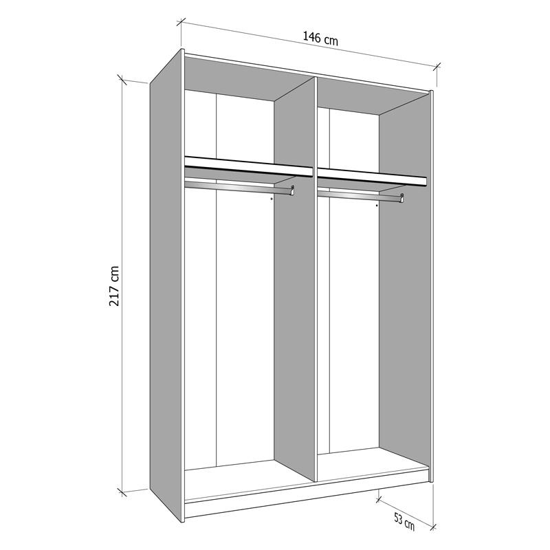 ΝΤΟΥΛΑΠΑ GARD 150 h217 ΛΕΥΚΟ ΧΡΩΜΑ 146x61x218εκ - Image 7