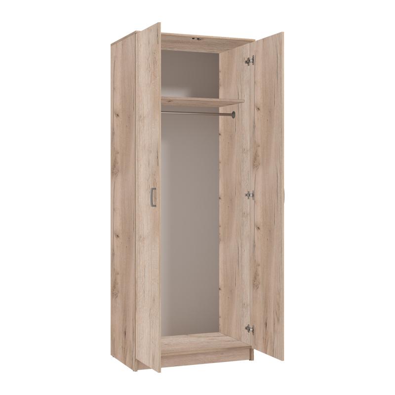 ΝΤΟΥΛΑΠΑ HANA 2Κ GREY OAK 80x52x205εκ - Image 5