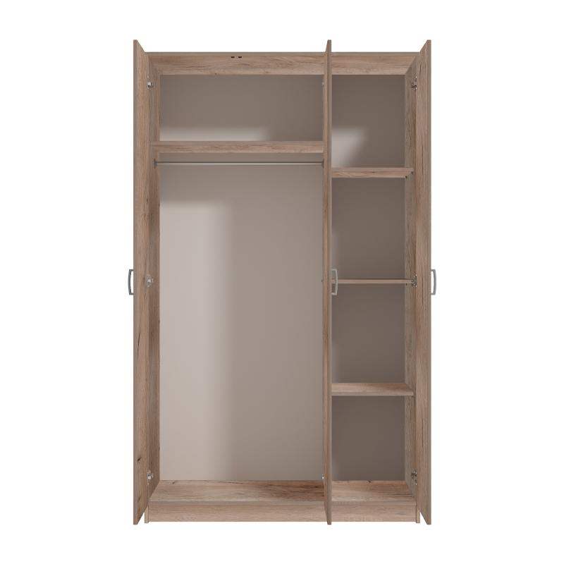 ΝΤΟΥΛΑΠΑ HANA 3K GREY OAK 120x52x205εκ - Image 4