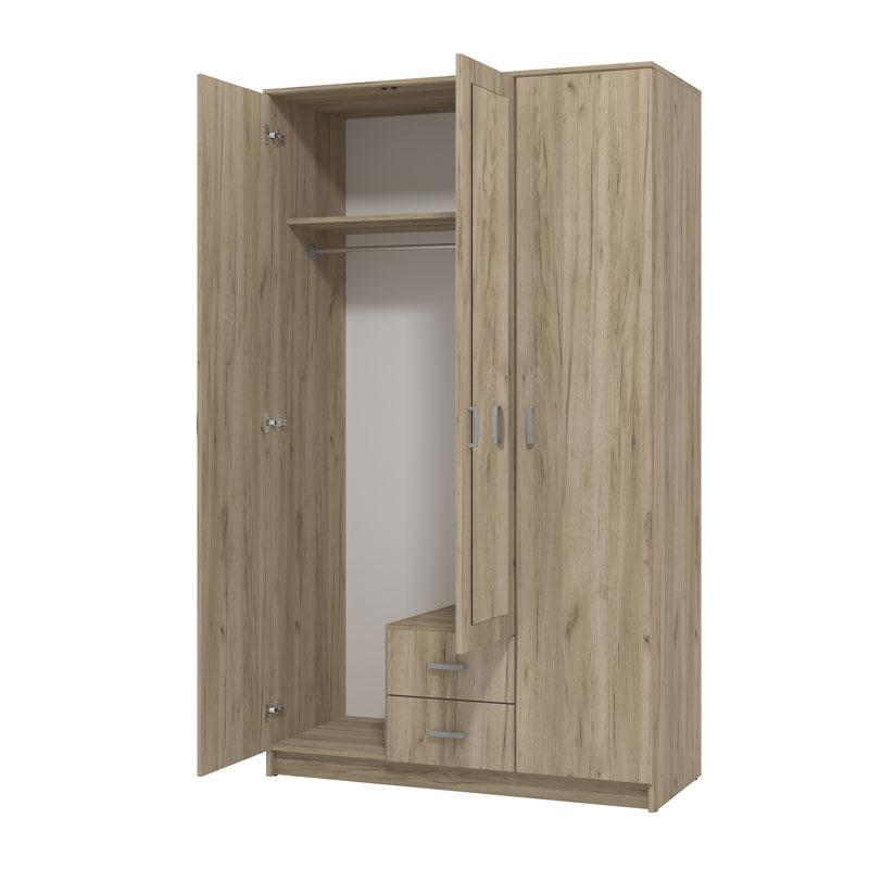 ΝΤΟΥΛΑΠΑ Hana 3Κ2FO GREY OAK 120x52x205εκ - Image 6