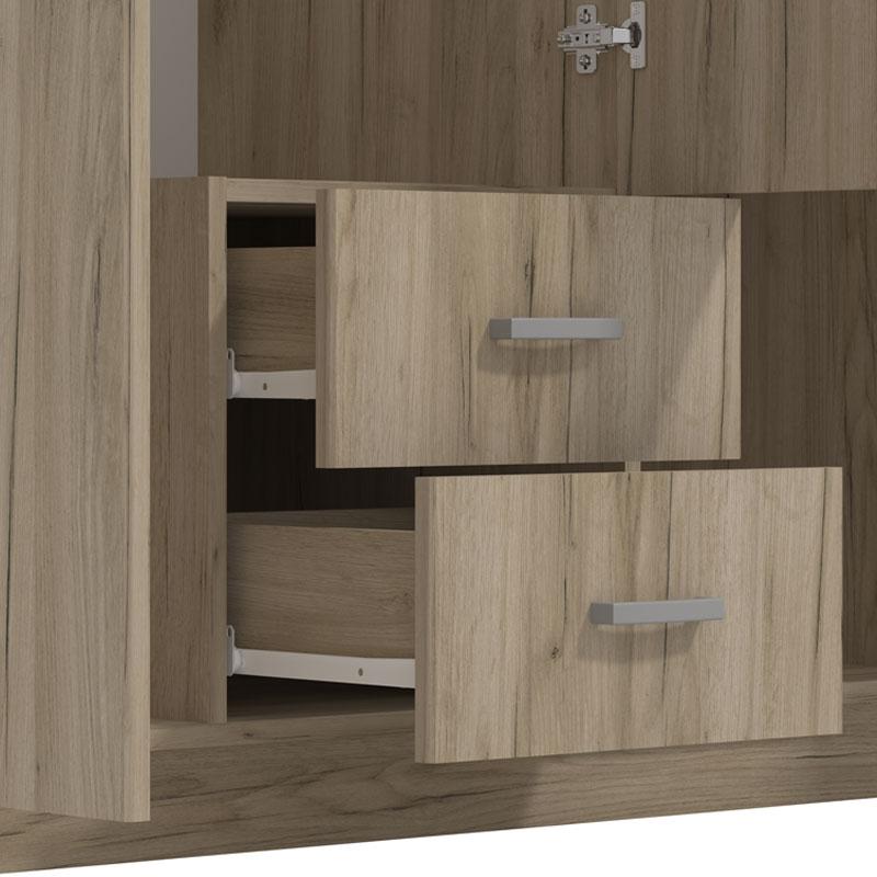 ΝΤΟΥΛΑΠΑ Hana 3Κ2FO GREY OAK 120x52x205εκ - Image 7