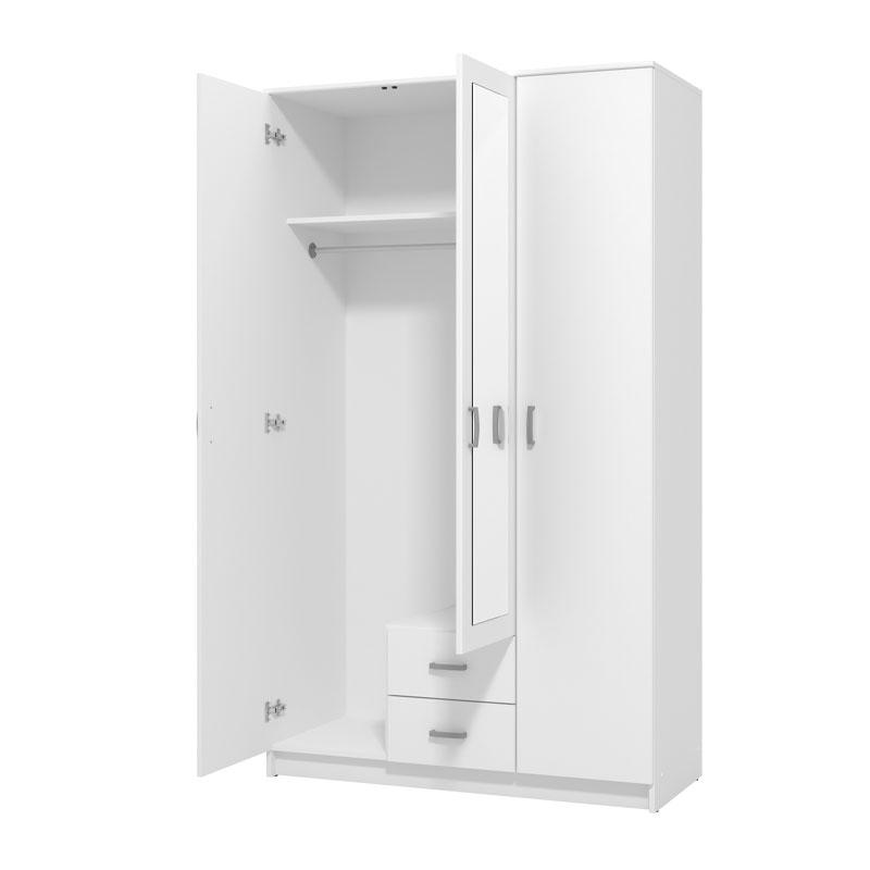 ΝΤΟΥΛΑΠΑ HANA 3K2FO ΛΕΥΚΗ 120x52x205εκ - Image 5