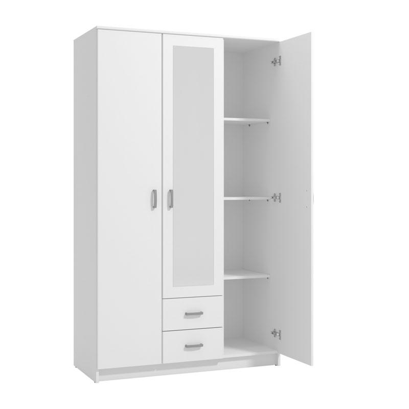 ΝΤΟΥΛΑΠΑ HANA 3K2FO ΛΕΥΚΗ 120x52x205εκ - Image 6