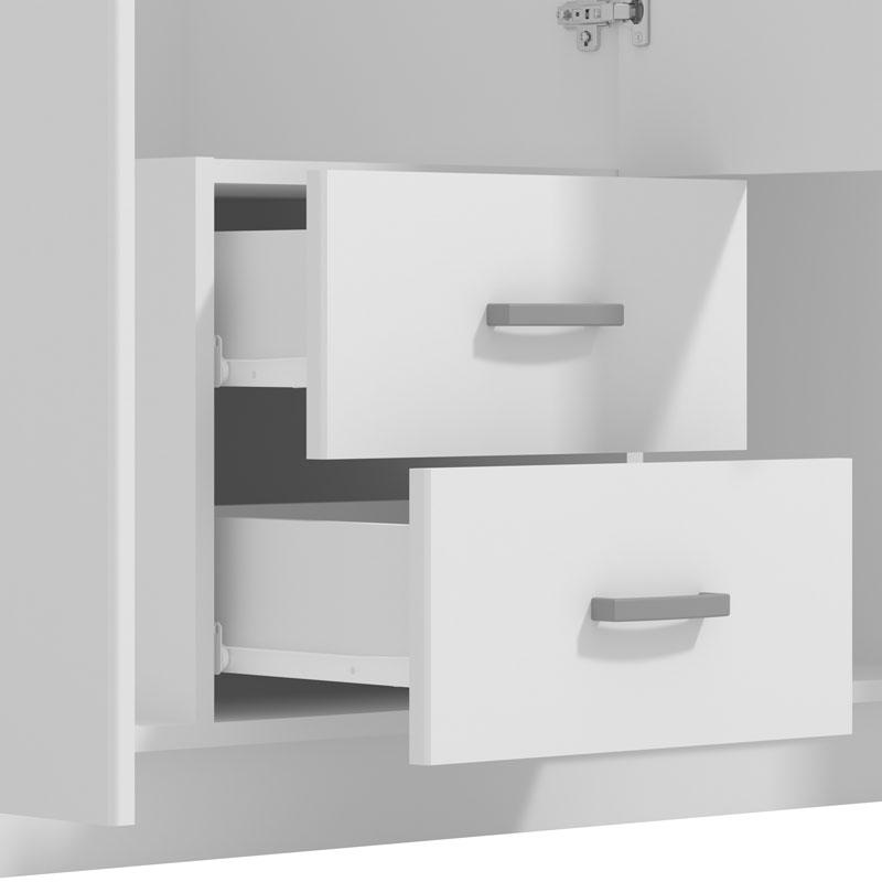 ΝΤΟΥΛΑΠΑ HANA 3K2FO ΛΕΥΚΗ 120x52x205εκ - Image 7