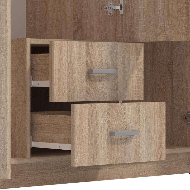 ΝΤΟΥΛΑΠΑ HANA 3K2FO SONOMA 120x52x205εκ - Image 7