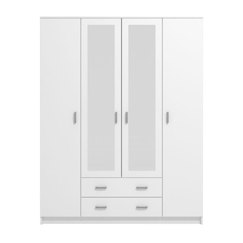 ΝΤΟΥΛΑΠΑ HANA 4K2F2O ΛΕΥΚΟ 160x52x205εκ - Image 3