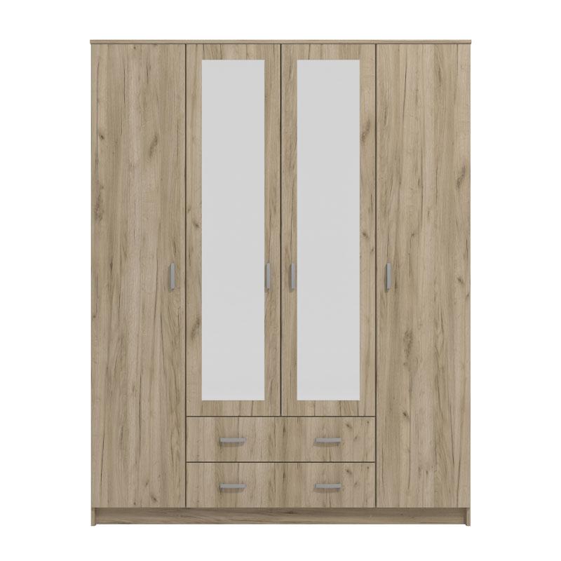 ΝΤΟΥΛΑΠΑ Hana 4Κ2FO GREY OAK 160x52x205εκ - Image 3