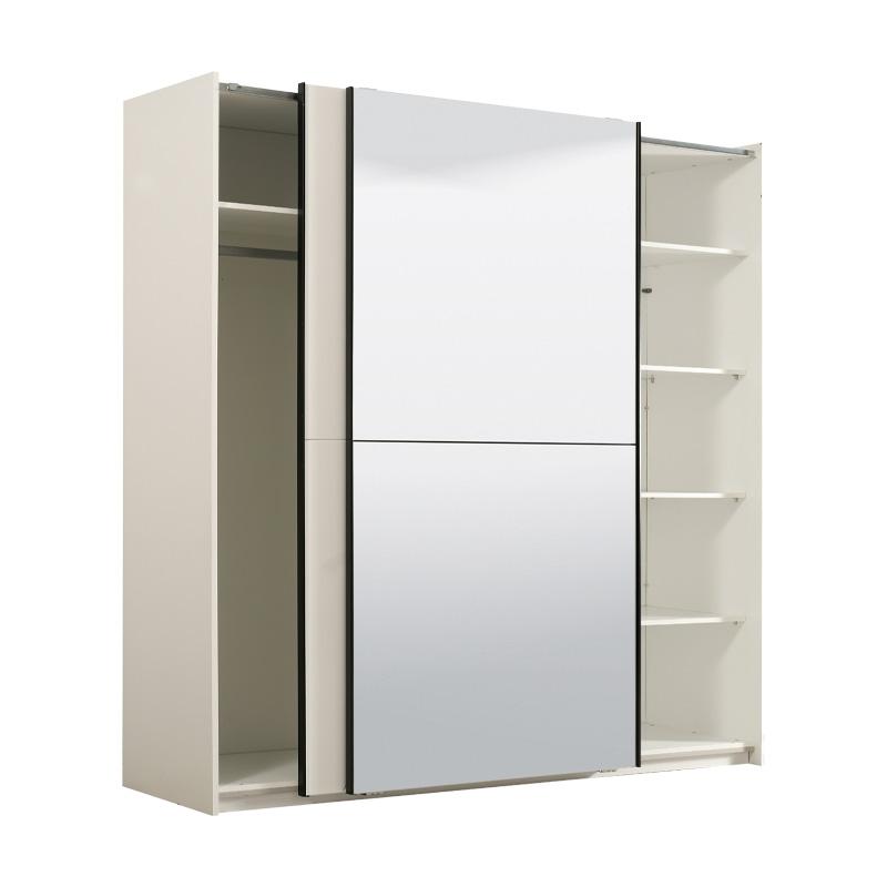 ΝΤΟΥΛΑΠΑ KSANTI 220 ΜΕ ΚΑΘΡΕΦΤΗ ΛΕΥΚΗ-ΛΕΥΚΗ ΛΑΚΑ 217x62.5x210εκ - Image 4