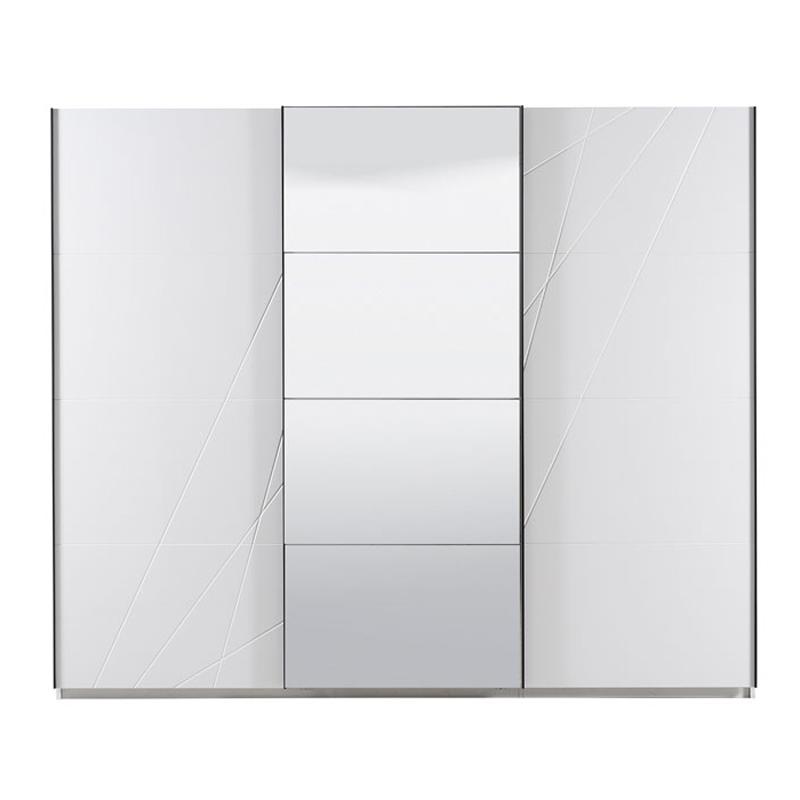 ΝΤΟΥΛΑΠΑ KSANTI 270 OG M ΜΕ ΚΑΘΡΕΦΤΗ ΛΕΥΚΗ-ΛΕΥΚΗ ΛΑΚΑ 262.5x65.5x224εκ - Image 3