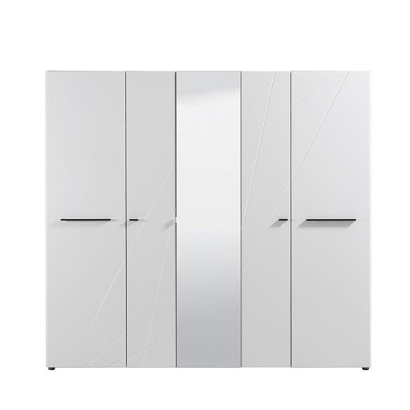 ΝΤΟΥΛΑΠΑ KSANTI ΜΕ ΚΑΘΡΕΦΤΗ 5K1O ΛΕΥΚΗ-ΛΕΥΚΗ ΛΑΚΑ 223.5x55.5x206εκ - Image 3