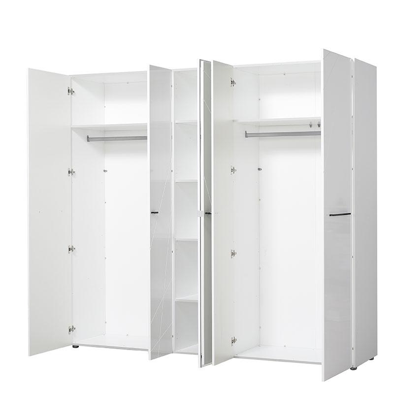 ΝΤΟΥΛΑΠΑ KSANTI ΜΕ ΚΑΘΡΕΦΤΗ 5K1O ΛΕΥΚΗ-ΛΕΥΚΗ ΛΑΚΑ 223.5x55.5x206εκ - Image 4